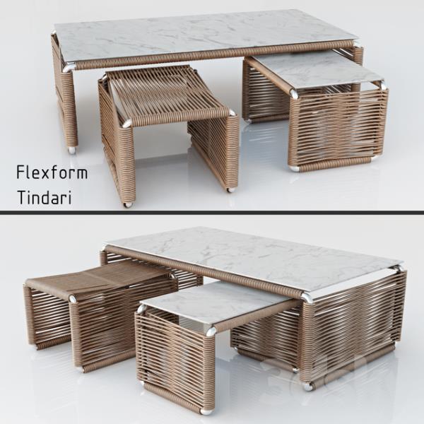 Flexform Table - دانلود مدل سه بعدی میز - آبجکت سه بعدی میز -Flexform Table 3d model - Flexform Table 3d Object  - Table-میز